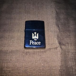 ジッポー(ZIPPO)のPeace ブルーチタン zippo95年制(タバコグッズ)