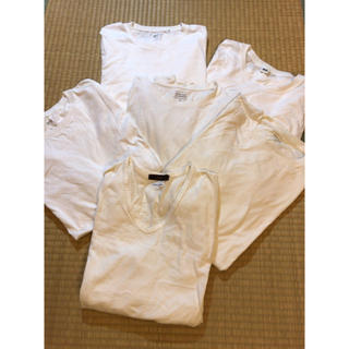 ユニクロ(UNIQLO)の長袖白Tシャツ ユニクロ他 まとめて 5枚(Tシャツ/カットソー(七分/長袖))