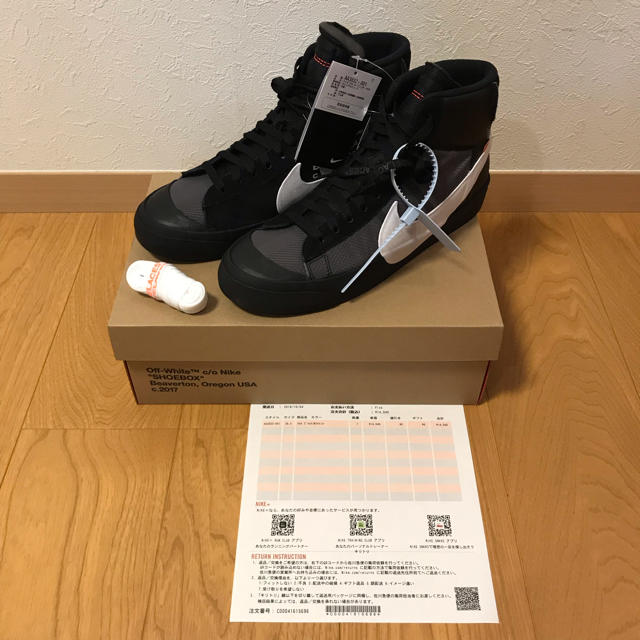 NIKE(ナイキ)のNIKE OFF WHITE THE TEN  Blazer MID BLACK メンズの靴/シューズ(スニーカー)の商品写真