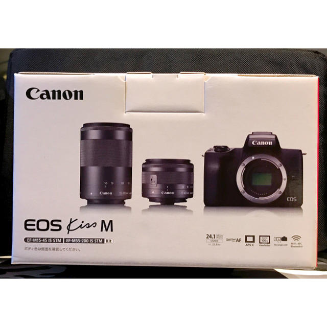 数量限定価格!! EOS Canon - Canon kiss 新品未使用 白 ダブルズーム M ミラーレス一眼