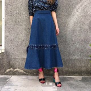 ジーヴィジーヴィ(G.V.G.V.)のGVGV DENIM LACE UP SKIRT(ロングスカート)