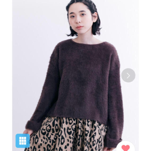 merlot(メルロー)の新品 メルロー merlot フワフワシャギーニット チョコレート レディースのトップス(ニット/セーター)の商品写真