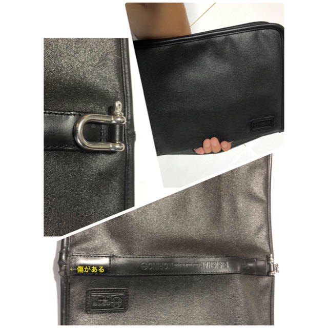 特別プライス 森野帆布 SIGNALFLAG コラボ クラッチバッグ ブラック
