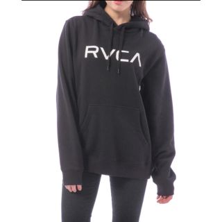 ルーカ(RVCA)の2018FW最新RVCAWOMENSルーカウーマンビッグロゴパーカーXSブラック(パーカー)