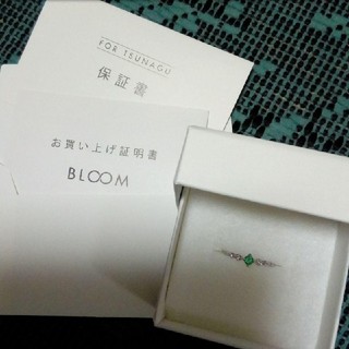 ブルーム(BLOOM)のリサセレ様専用　　BLOOM　K18 　ｴﾒﾗﾙﾄﾞ　ｾﾐｵｰﾀﾞｰﾘﾝｸﾞ(リング(指輪))