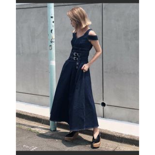 アメリヴィンテージ(Ameri VINTAGE)のAmeri WIDE BELT DOCKING DRESS(ロングワンピース/マキシワンピース)