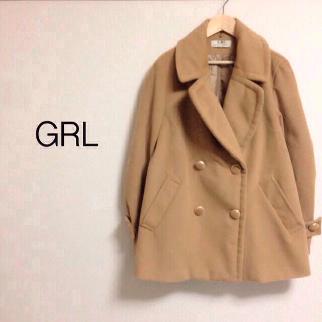 GRL(グレイル)のGLR＊キャメルコート レディースのジャケット/アウター(ピーコート)の商品写真