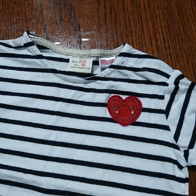 ZARA(ザラ)のbaby☆ボーダーTシャツ☆80 キッズ/ベビー/マタニティのベビー服(~85cm)(Ｔシャツ)の商品写真