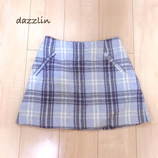 ダズリン(dazzlin)のdazzlin ウールチェック台形スカート(ミニスカート)