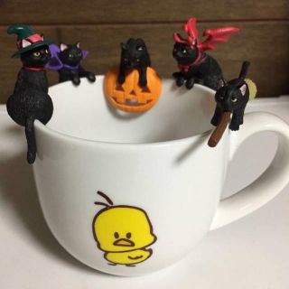 ふちねこ 2018 ハロウィン コンプリート ベローチェ 黒猫(ノベルティグッズ)