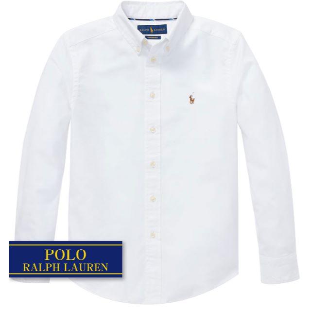 Ralph Lauren(ラルフローレン)の☆新品☆140 ラルフローレン オックスフォードシャツ ホワイト 4685 キッズ/ベビー/マタニティのキッズ服男の子用(90cm~)(ブラウス)の商品写真