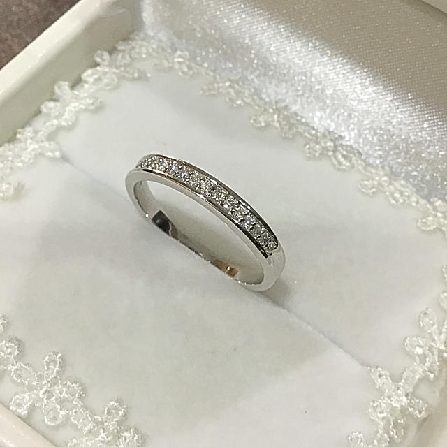 momonaru様専用☆エステール✨ K18WG ダイヤ ハーフエタニティリング レディースのアクセサリー(リング(指輪))の商品写真