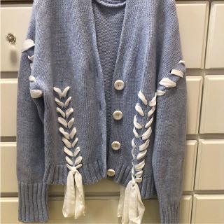 ★値下げ★ 美品 LE CIEL BLUE  リボンニットガーディガン