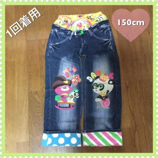 ジャム(JAM)のJAM☆クマ店ワイドデニムパンツ☆150cm(パンツ/スパッツ)