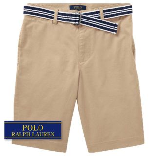 ラルフローレン(Ralph Lauren)の☆新品☆140 ラルフローレン ベルト付ストレッチパンツ ベージュ 2081(パンツ/スパッツ)