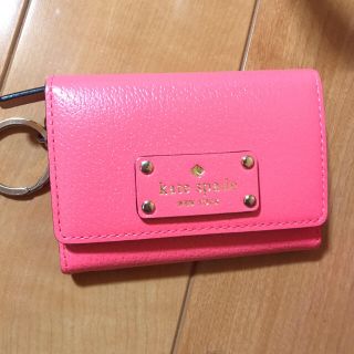 ケイトスペードニューヨーク(kate spade new york)のケイトスペード    カードケース コインケース キーリング付き(名刺入れ/定期入れ)