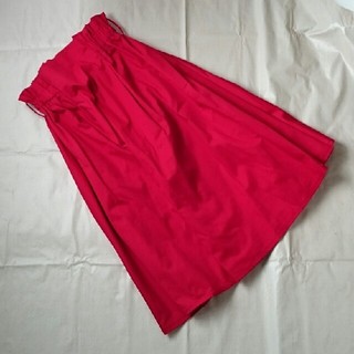 シマムラ(しまむら)のミモレ丈 スカート 赤 M(ロングスカート)