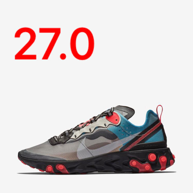 即発送 27.0 Nike REACT Element 87 red リアクト