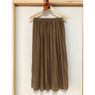 ショコラフィネローブ(chocol raffine robe)の濃いキャメル ロングスカート レディースS(ロングスカート)