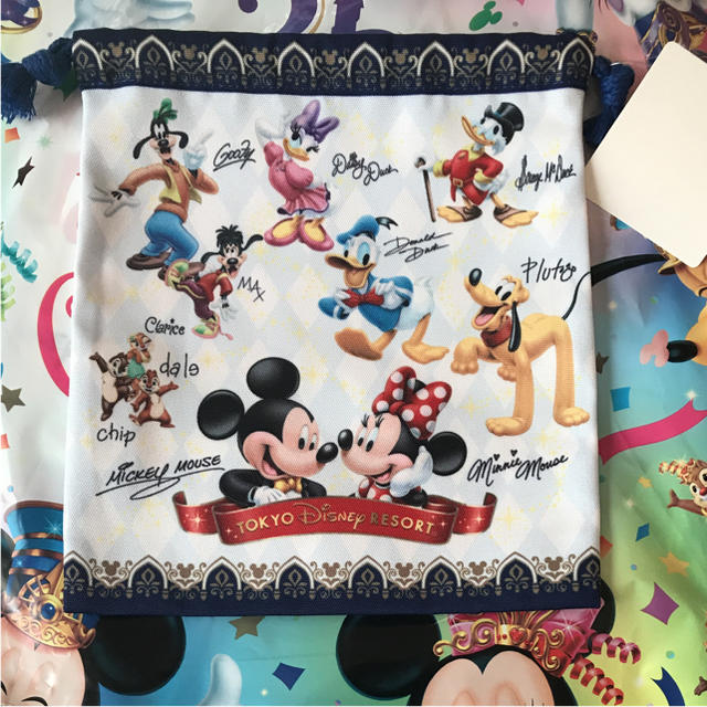Disney 新作 ディズニー キャラクター サイン入り 巾着の通販 By みーくん S Shop ディズニーならラクマ