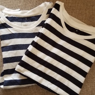 ムジルシリョウヒン(MUJI (無印良品))の無印良品　ボーダーTシャツ二枚セット(Tシャツ(半袖/袖なし))