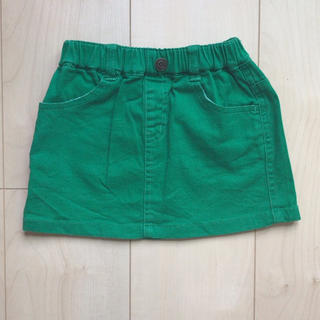 スキップランド(Skip Land)のデニム ミニ スカート 緑 グリーン みどり 100(スカート)