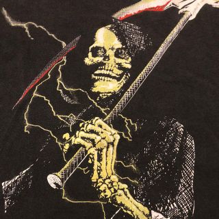 ハーレーダビッドソン(Harley Davidson)のレアONEITA製 死神スカル ビンテージ Tシャツ L vintageハーレー(Tシャツ/カットソー(半袖/袖なし))