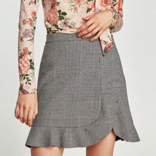 ザラ(ZARA)のZARAグレンチェックスカート♡美品(ミニスカート)