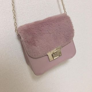 ザラ(ZARA)のメトロポリス風 フルラ ファー ショルダーバッグ ピンク(ショルダーバッグ)