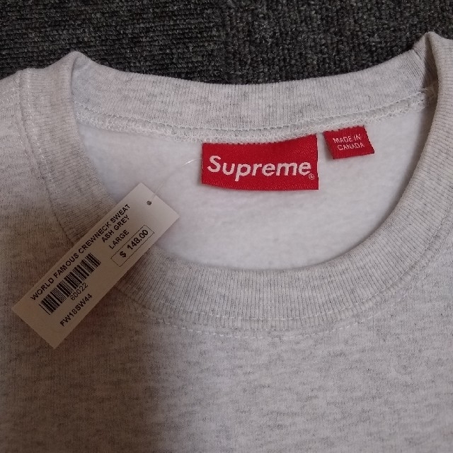 ☆新品☆ SUPREME トレーナー ASH GREY グレー