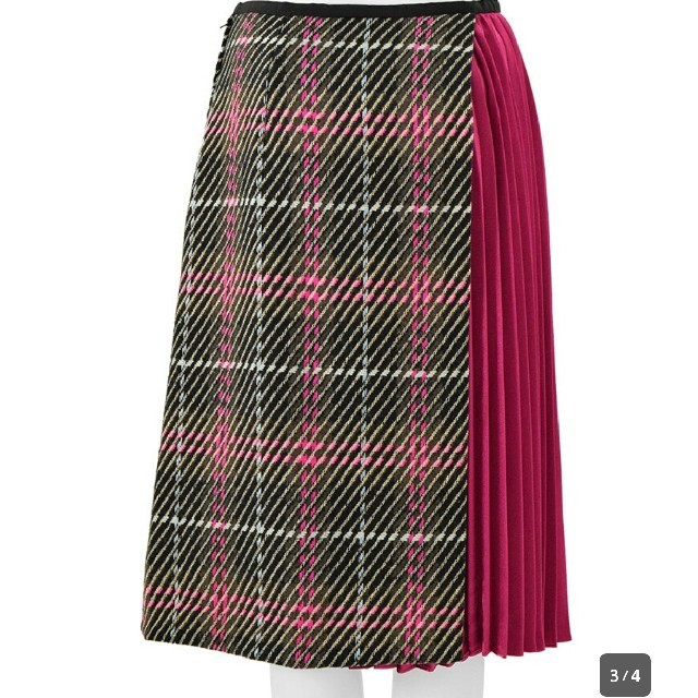 Chesty(チェスティ)のツイードプリーツスカート ピンク ０ レディースのスカート(ひざ丈スカート)の商品写真