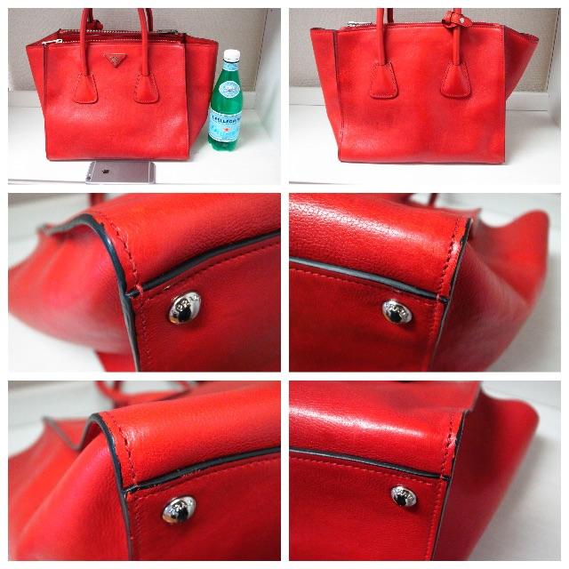 PRADA(プラダ)の正規品♡最安値♡プラダ　2wayバッグ　グレースレザー　赤　バッグ　財布　小物 レディースのバッグ(ハンドバッグ)の商品写真