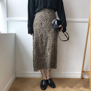 トゥデイフル(TODAYFUL)のインスタ人気◎NOKCHA レオパードミドルスカート S(ロングスカート)