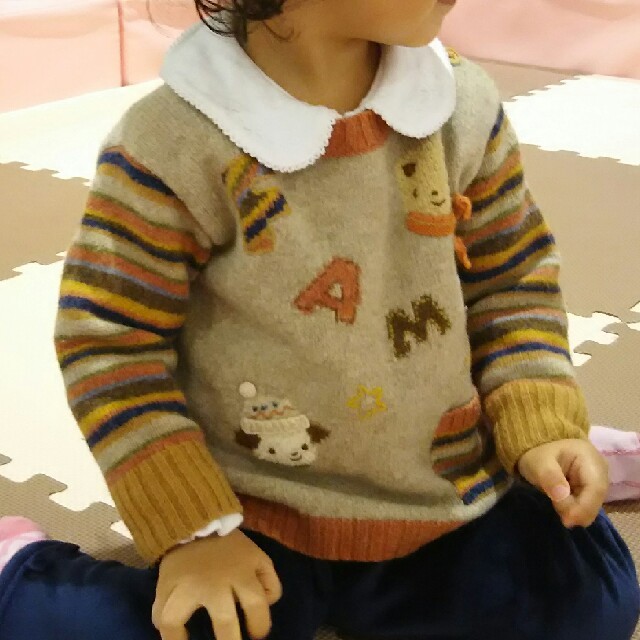 familiar(ファミリア)のファミリア ニット☆90 キッズ/ベビー/マタニティのキッズ服女の子用(90cm~)(ニット)の商品写真