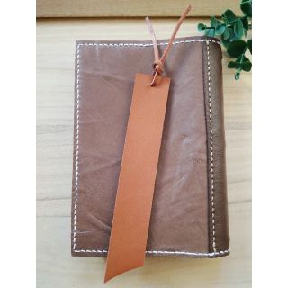 革のしおり　Bookmark　Brown(しおり/ステッカー)