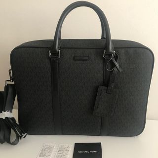 マイケルコース(Michael Kors)の☆新品正規品マイケルコースメンズ　ビジネスバッグ　MK ロゴブラック(ビジネスバッグ)