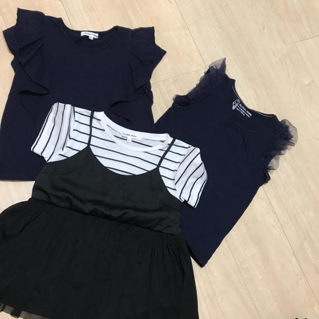 GLOBAL WORK(グローバルワーク)のグローバルワーク Tシャツ3枚セット 120 キッズ/ベビー/マタニティのキッズ服女の子用(90cm~)(Tシャツ/カットソー)の商品写真