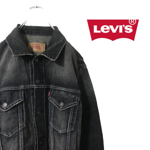Levi's(リーバイス)のビンテージ LEVIS リーバイス デニム ジャケット ジージャン ブラック 系 メンズのジャケット/アウター(Gジャン/デニムジャケット)の商品写真