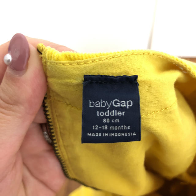 babyGAP(ベビーギャップ)のコーデュロイワンピース 80センチ キッズ/ベビー/マタニティのベビー服(~85cm)(ワンピース)の商品写真