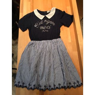 ポンポネット(pom ponette)の【pom ponette】ワンピース S(140cm)USED(ワンピース)