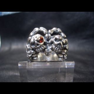 ボーンハンド スカル リング #14号15号 ハンドメイド シルバーアクセサリー(リング(指輪))