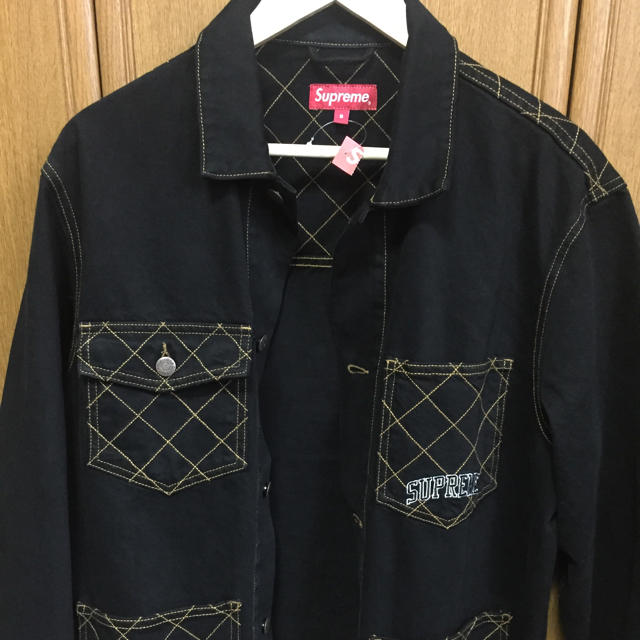 Supreme  Diamond Stitch Denim Chore coat