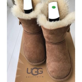 アグ(UGG)のugg キッズ ムートン ブーツ チェスナット 18.5cm US12 美品(ブーツ)