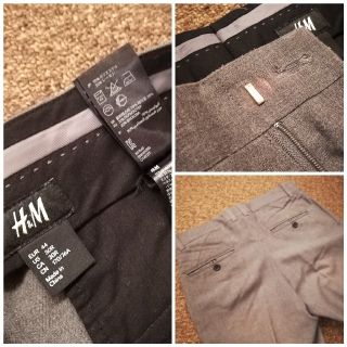 エイチアンドエム(H&M)のH&M グレー スラックス(スラックス)