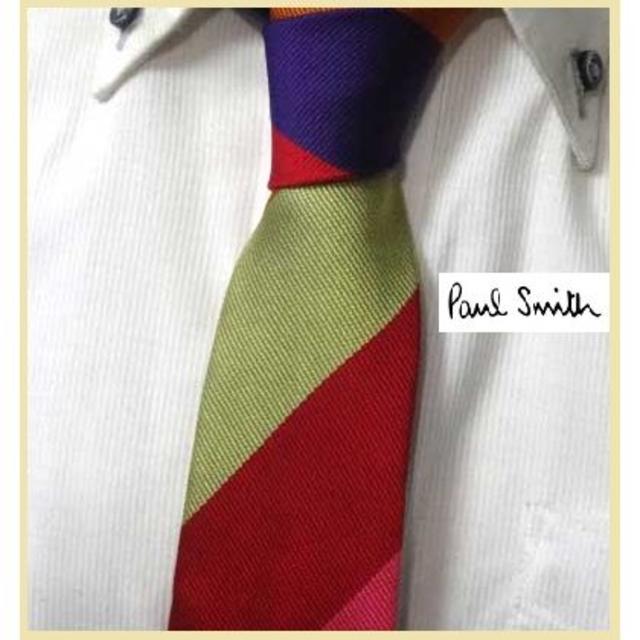 Paul Smith(ポールスミス)の最高級★ポールスミスコレクション★パーティーカラーマルチストライプネクタイ★ メンズのファッション小物(ネクタイ)の商品写真