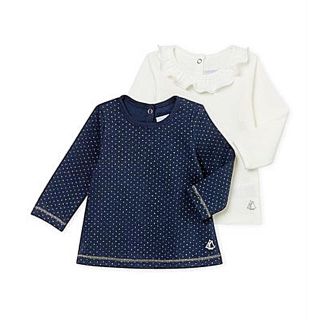 プチバトー(PETIT BATEAU)のプチバトー 18AW 長袖カットソー2枚組 24m 新品(シャツ/カットソー)