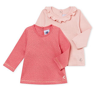 プチバトー(PETIT BATEAU)のプチバトー 18AW 長袖カットソー2枚組 24m 新品(シャツ/カットソー)