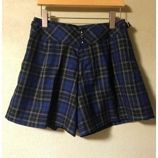 タック付きチェックショートパンツ☆美品(ショートパンツ)