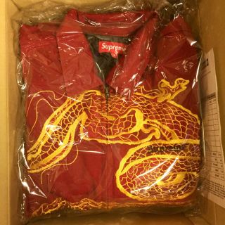 シュプリーム(Supreme)の赤S supreme Dragon Work Jacket ドラゴン ジャケット(ブルゾン)