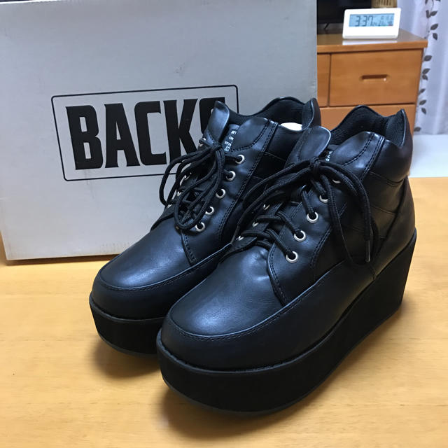 BACKS(バックス)のBACKS 厚底スニーカーBLK L レディースの靴/シューズ(スニーカー)の商品写真